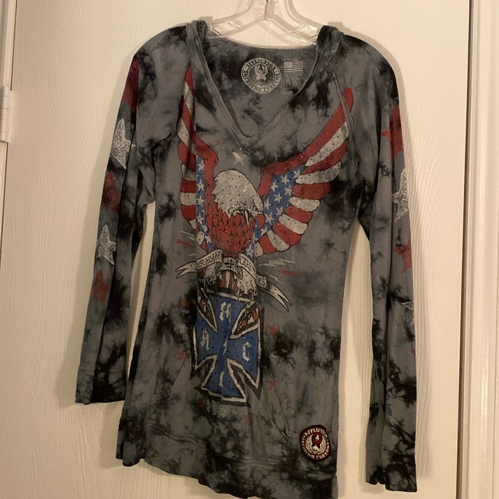 Affliction tee shirt American Customs top